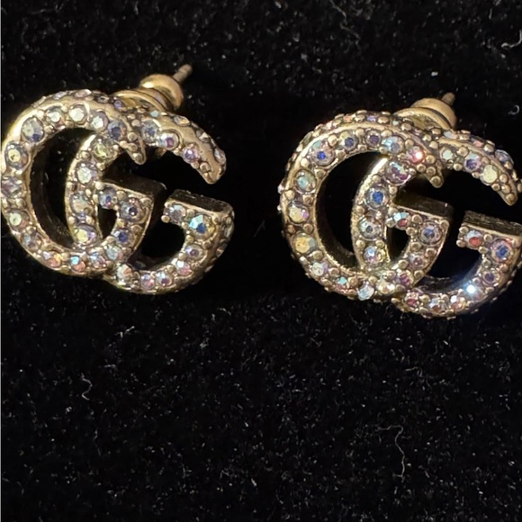 Gucci Gold and Multicolor Crystal Earrings - Picture 1 of 4